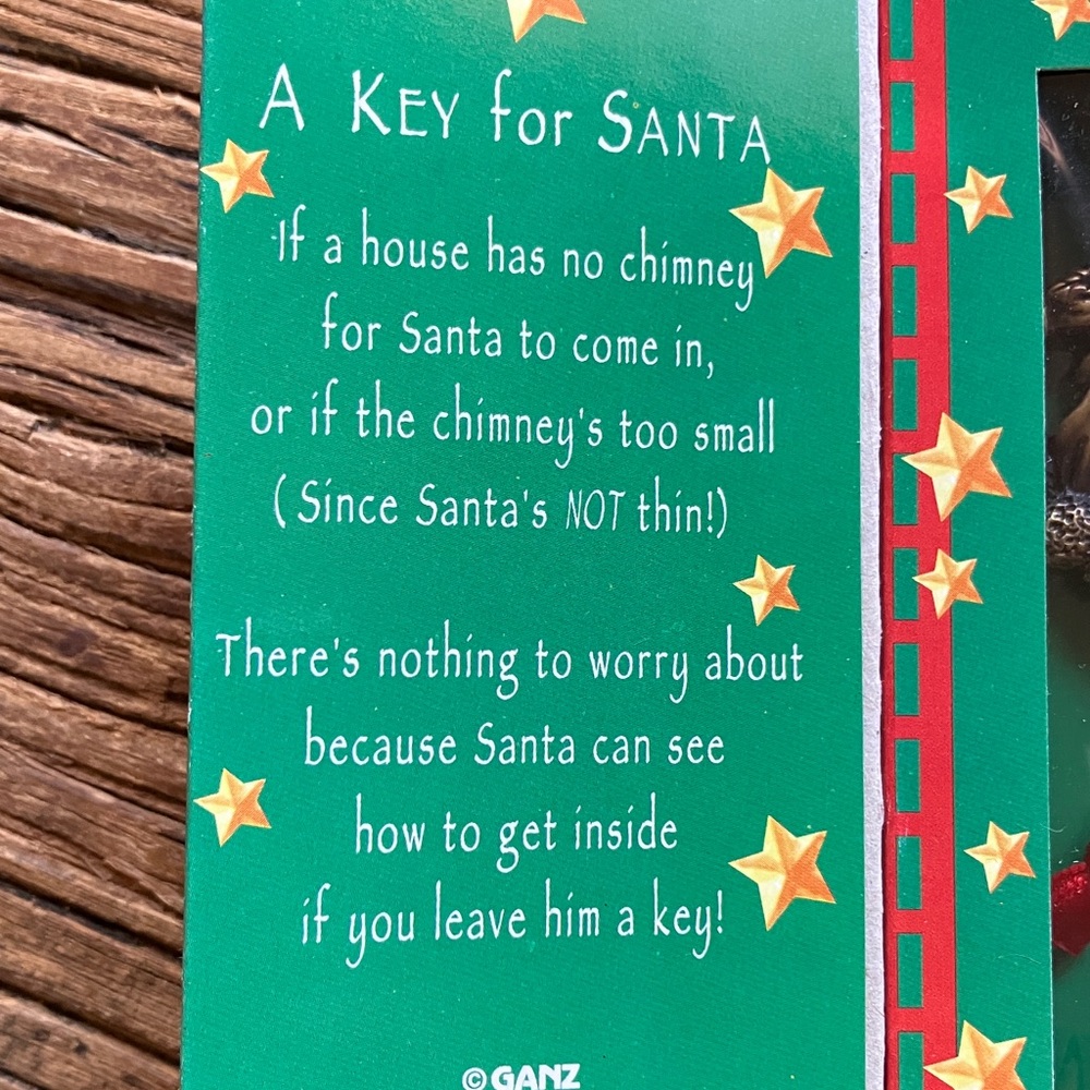 GANZ Santa Key with Red Ribbon - Picture 2 of 3